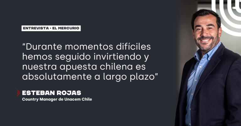 Esteban Rojas, Country Manager de UNACEM Chile: 